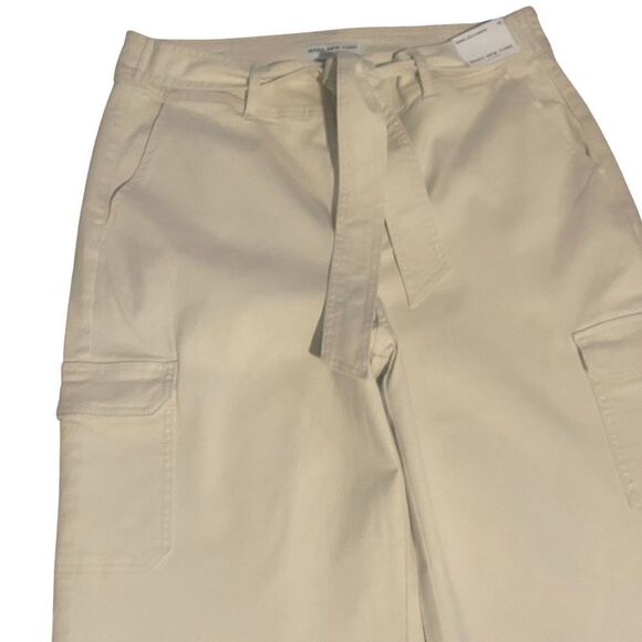 Marc New York Jeans Wide Leg Cargo Jeans Size:16 Color: Ivory - Picture 3 of 12